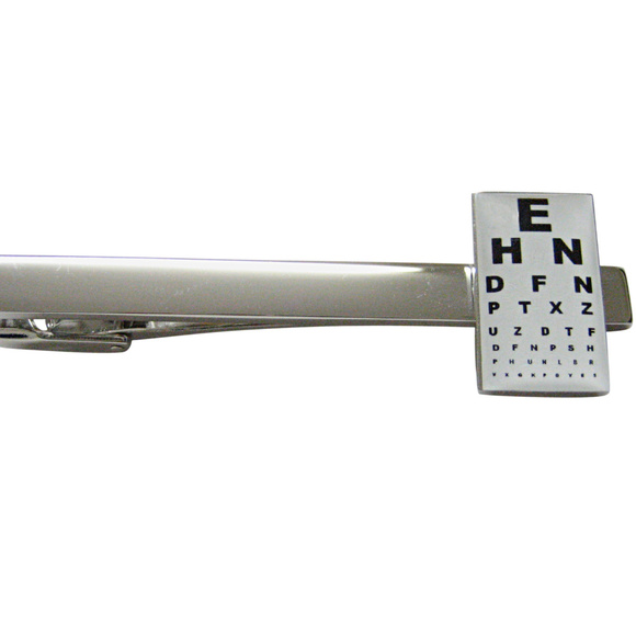 Unbordered Rectangular Optometrist Square Tie Clip - Picture 1 of 2
